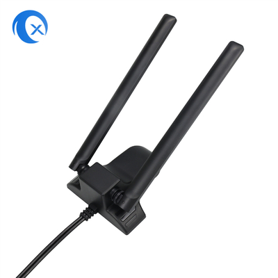 Dual Band 2.4GHz 5GHz RP-SMA Wi-Fi Antenas com 6,5 pés de extensão de cabo Para PC Desktop Computador Bluetooth sem fio