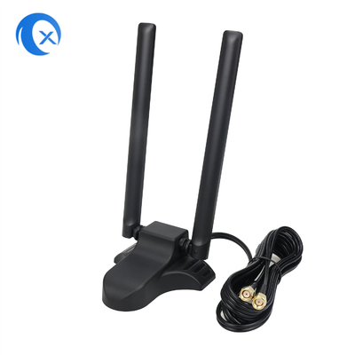 Dual Band 2.4GHz 5GHz RP-SMA Wi-Fi Antenas com 6,5 pés de extensão de cabo Para PC Desktop Computador Bluetooth sem fio