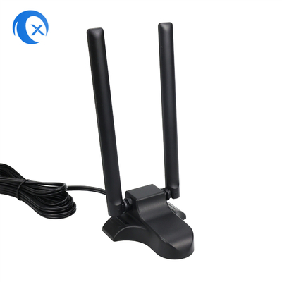 Dual Band 2.4GHz 5GHz RP-SMA Wi-Fi Antenas com 6,5 pés de extensão de cabo Para PC Desktop Computador Bluetooth sem fio