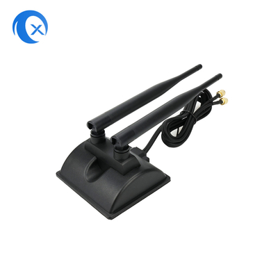 Antenna WiFi 6dBi com conector masculino RP-SMA 2.4GHz 5GHz Base magnética de banda dupla para roteadores sem fio WiFi PCI-E