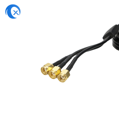 2.4G/5G Triple 7dBi Antenna WiFi Bluetooth Wireless Extender Antenna de montagem magnética com conector masculino RP-SMA