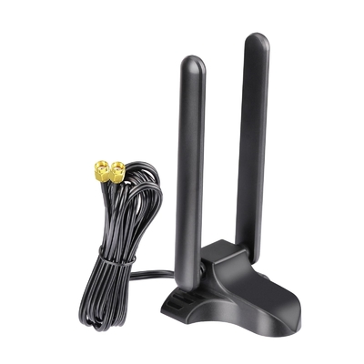 WiFi 6E Antenna Tribanda 2.4GHz 5GHz 6GHz Base magnética Antennas WiFi RP-SMA Conector para PC Roteador sem fio de desktop