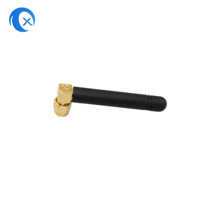 2.4G WiFi Ângulo Direito SMA Conector macho Ganho alto 2dBi GSM Antenna de pato de borracha para roteador