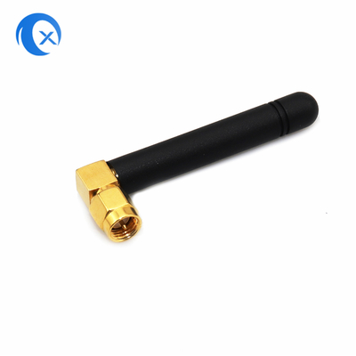 2.4G WiFi Ângulo Direito SMA Conector macho Ganho alto 2dBi GSM Antenna de pato de borracha para roteador