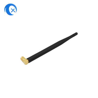 SMA Conector masculino Monte de ganho alto 5dBi 868MHz 2.4G Antenna NFC Fixado ângulo direito WiFi Antenna de pato de borracha para roteador
