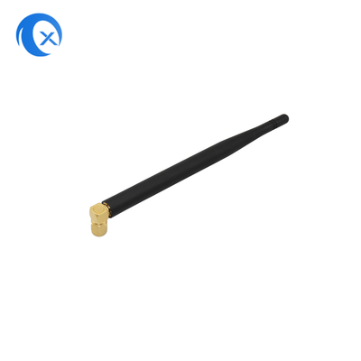 SMA Conector masculino Monte de ganho alto 5dBi 868MHz 2.4G Antenna NFC Fixado ângulo direito WiFi Antenna de pato de borracha para roteador