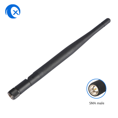 2.4G 5.8g Alto ganho 5dBi Antenna de banda dupla Antenna WiFi externa dobrável Antenna de borracha com SMA Homem para roteadores