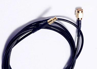 RG174 cabo coaxial masculino do cabo SMA, adaptador do cabo do conector do preto MCX