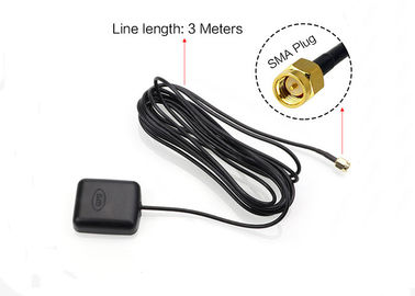 Active alto 28 da antena 1575.42MHZ da navegação de GPS do preto do ganho - ganho 30dBi para o carro