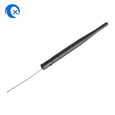 Antena Externa de Borracha Preta 3dBi de Patente Direta da Fábrica com VSWR 1.5~2 e Conector IPEX Giratório