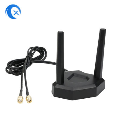 antena magnética de 2.4GHz 5GHz WiFi com o conector macho do RP SMA
