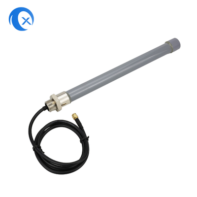 antena 5dBi da fibra de vidro de 4G Omni, 800/1800/2600MHz Multiband, exterior, cabo de 3m, cinza