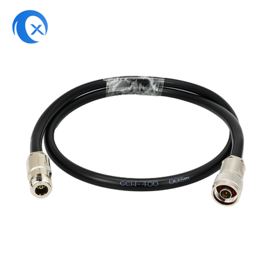 Homem dos conjuntos de cabo coaxial N de LMR 400 RF ao cabo de ligação em ponte fêmea