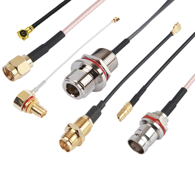 N-tipo cabo do cabo SMA dos conjuntos de cabo coaxial RG316 do RF de ligação em ponte do conector de MMCX BNC