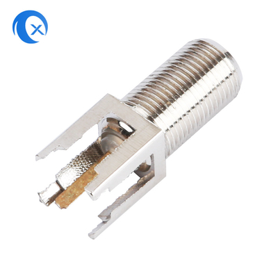 Tipo fêmea do hardware F da máquina do CNC do RF da telecomunicação do conector para o cabo coaxial