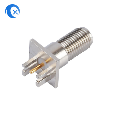 50OHM do conector vertical fêmea da montagem do PWB da impedância SMA peças mecânicas do CNC