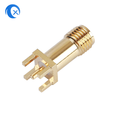 50OHM do conector vertical fêmea da montagem do PWB da impedância SMA peças mecânicas do CNC