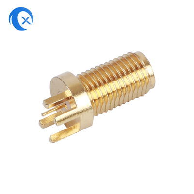 50OHM do conector vertical fêmea da montagem do PWB da impedância SMA peças mecânicas do CNC