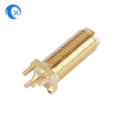 50OHM do conector vertical fêmea da montagem do PWB da impedância SMA peças mecânicas do CNC