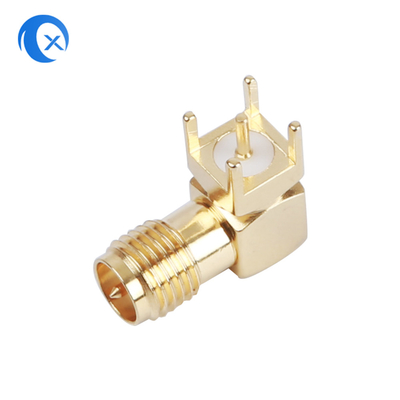 O CNC do conector fêmea de ângulo direito SMA da montagem do PWB faz à máquina a antena dos onnectors do RF do hardware