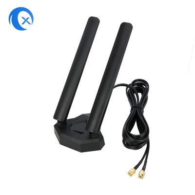 Wifi 6E Tri Band Antenna 6GHz 5GHz 2.4GHz Wifi Gaming Antenna Base magnética para PC