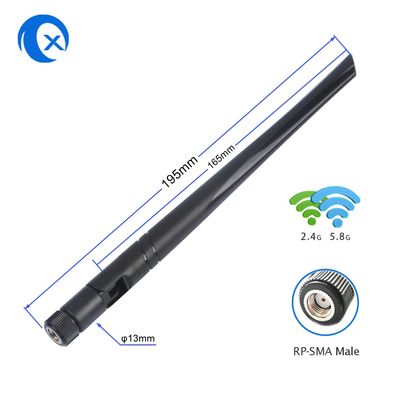 antena Omnidirectional de WiFi da faixa dupla de 2.4G 5.8G com o conector do RP SMA do giro