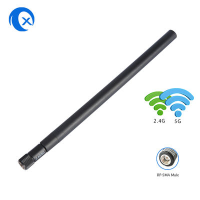 Antena Omnidirectional 5dBi de WiFi da faixa dupla do conector do RP SMA do giro